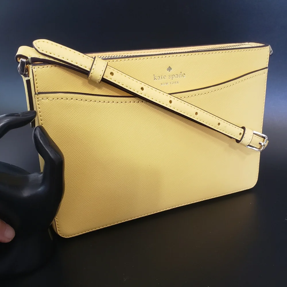 Kate Spade Yellow Safiano Leather- Rory Feminine Coastal Organizer